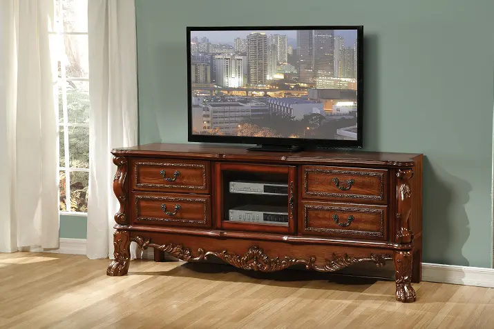 Dresden Cherry Oak Media Console Tv Stand 1