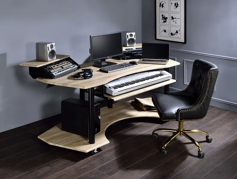 Eleazar Natural Oak Computer Desk 1