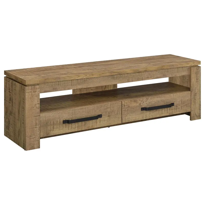 Elkton Modern Tv Stand With Open Shelving And Cable Management 1