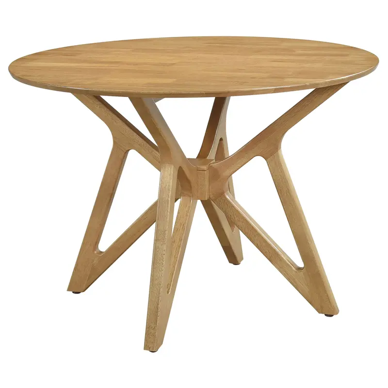 Elowen Rectangular Extendable Dining Table With Rustic Finish 1