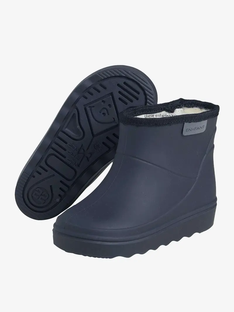 Enfant Short Thermal Boots In Blue Night – Wool-Blend Winter Footwear 2
