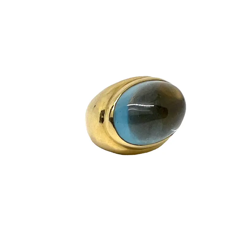 Faraone Mennella Blue Topaz Cocktail Ring In 18K Gold 1