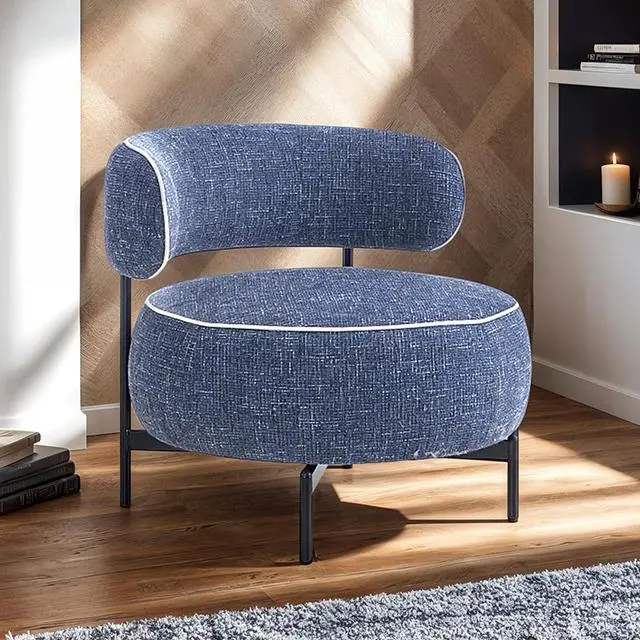 Florens 360° Swivel Accent Chair With Padded Seat 1