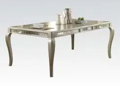 Francesca Champagne Rectangular Dining Table By Acme Furniture – Model 62080 1