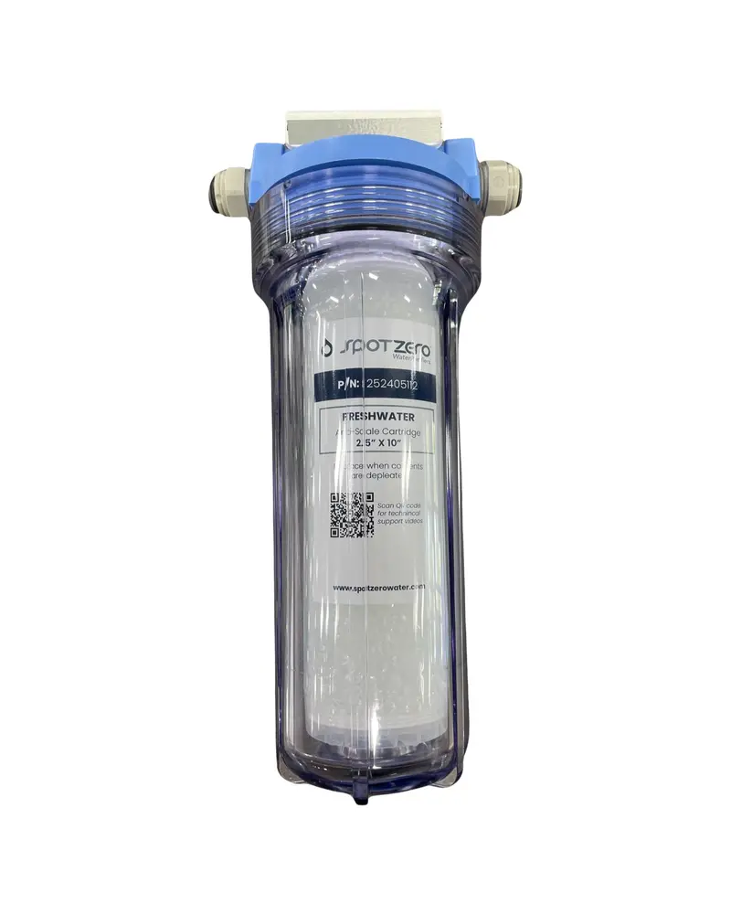 Freshwater Anti-Scale Pre-Filter Cartridge – 2.5" × 10" Dimensions 1
