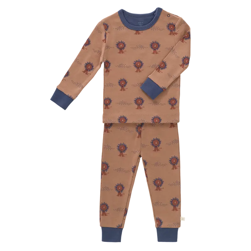 Fresk Lion-Print Two-Piece Pajama Set 1