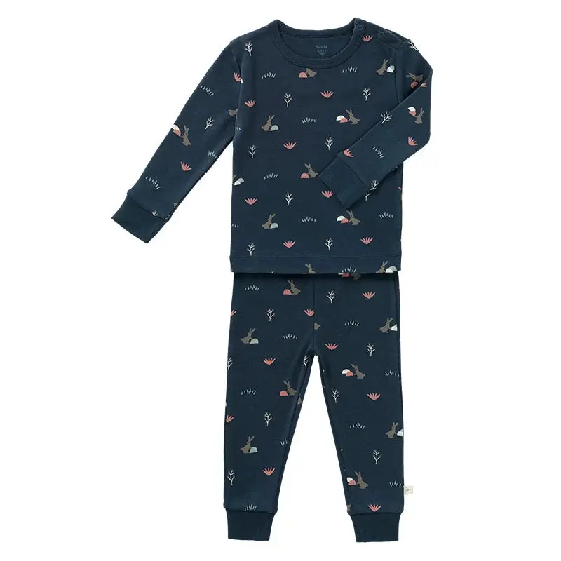 Fresk Rabbit Mood Indigo Two-Piece Pajama Set 1