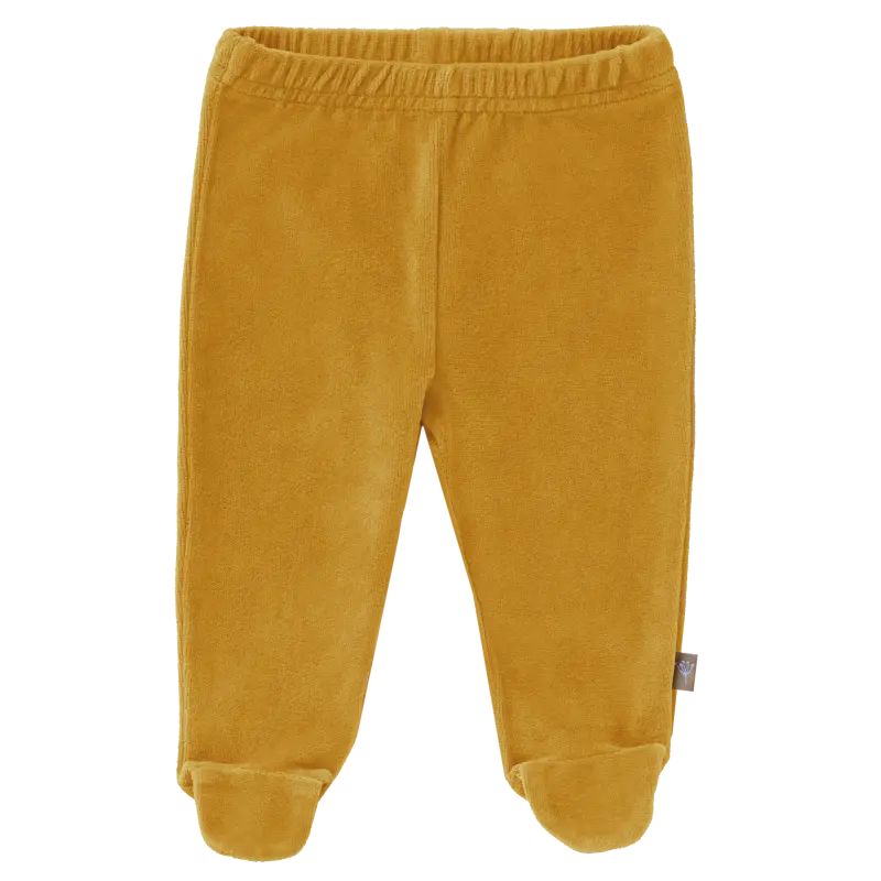 Fresk Velvet Trousers With Feet – Mimosa, 3–6 Months 1
