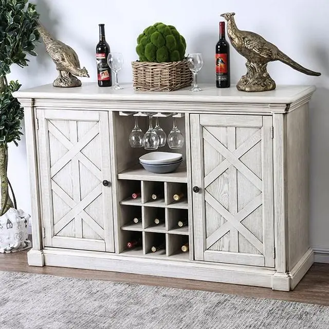 Georgia Antique White/Gray Serving Cabinet 1