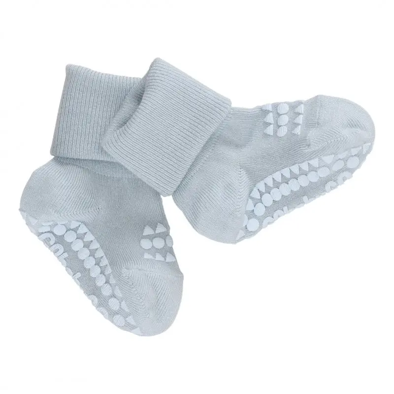 Gobabygo Bamboo Anti-Slip Socks – Sky Blue, Size 27/30 2