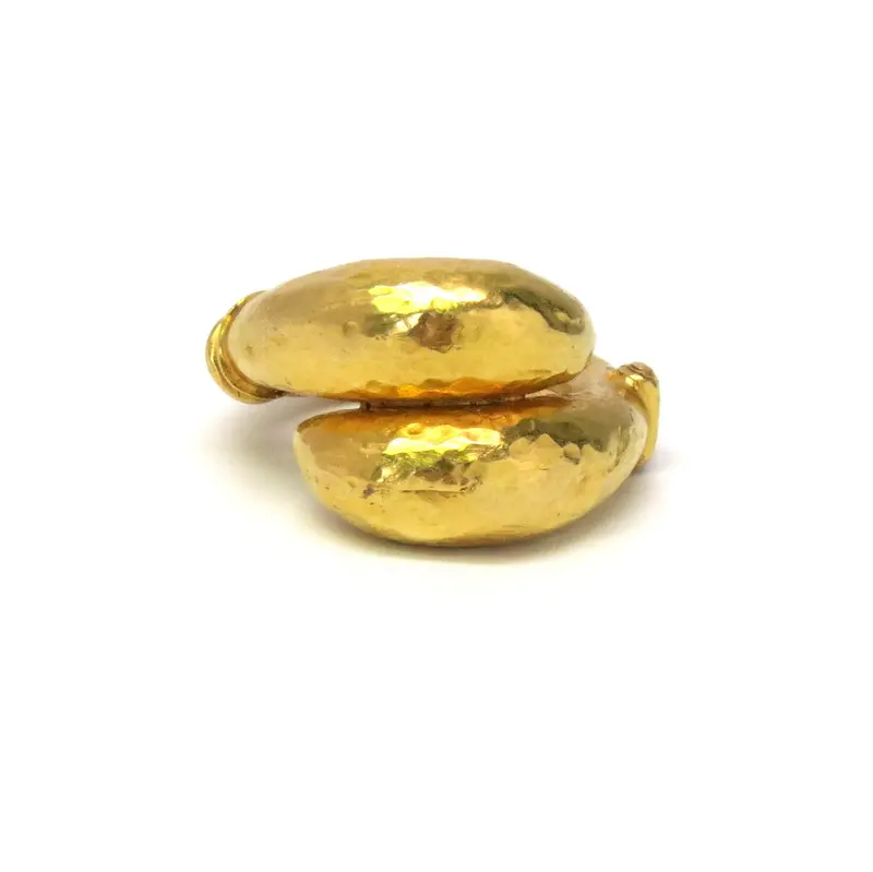 Ilias Lalaounis Hand-Hammered Hinged Band Ring In 18K Gold 1