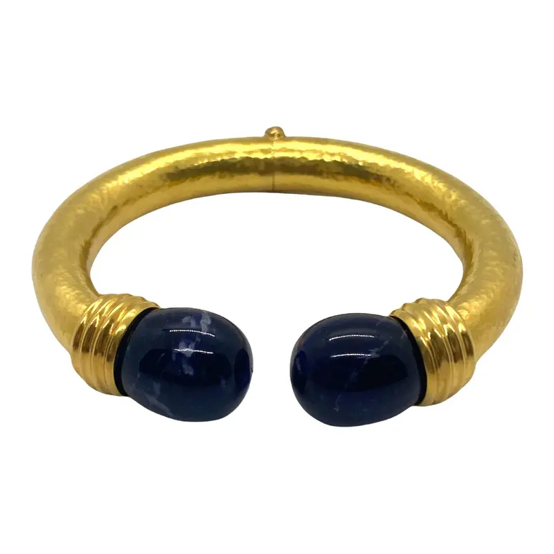 Ilias Lalaounis Sodalite Cuff Bracelet In 18K Gold 1