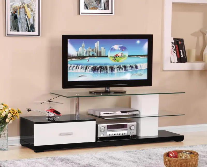 Ivana Two-Tone Tv Stand In White And Black 1