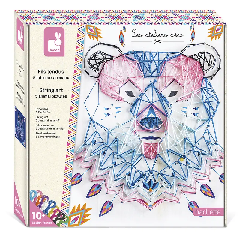 Janod Animal Nail & String Art Kit – Ages 8+ 1