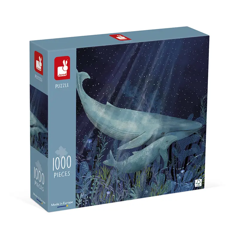 Janod Deep Sea Whales Jigsaw Puzzle – 1000 Pieces, Ages 7+ 1