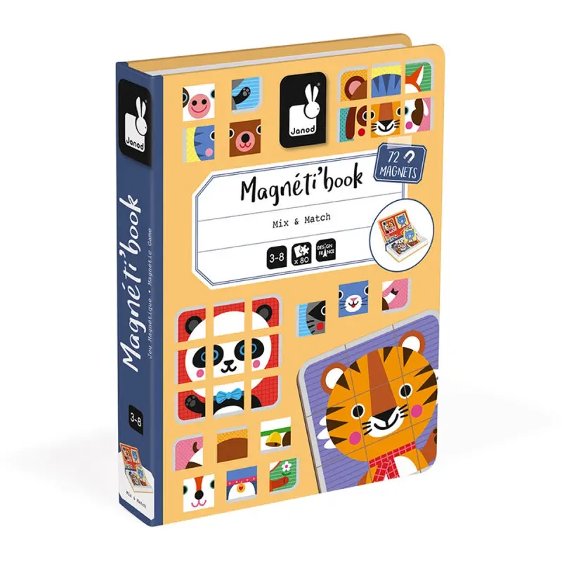 Janod Magnetibook Mix & Match – Creative Magnetic Activity Set For Age 3+ 1