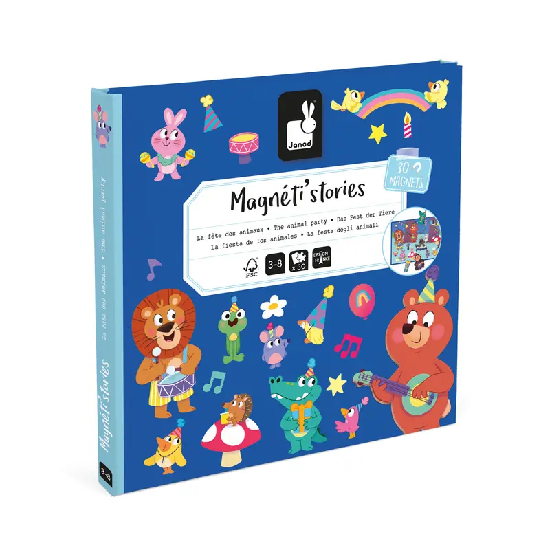 Janod Magnetic Celebration Animals Book – Engaging Early Learning Activity For Age 3+ 1