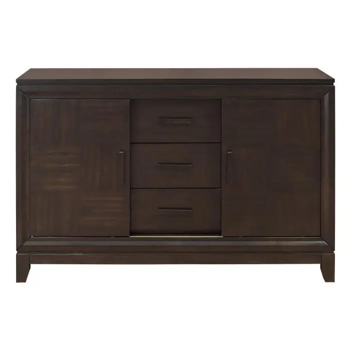 Kavanaugh Dark Brown Server – 4-Drawer Buffet Cabinet With Cabinet Storage And Metal Pulls (Model 5409Rf-40) 1