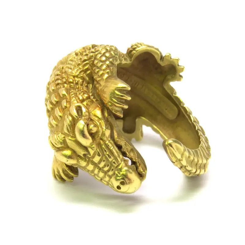Kieselstein Cord Alligator-Themed Ring In Solid 18K Gold 1
