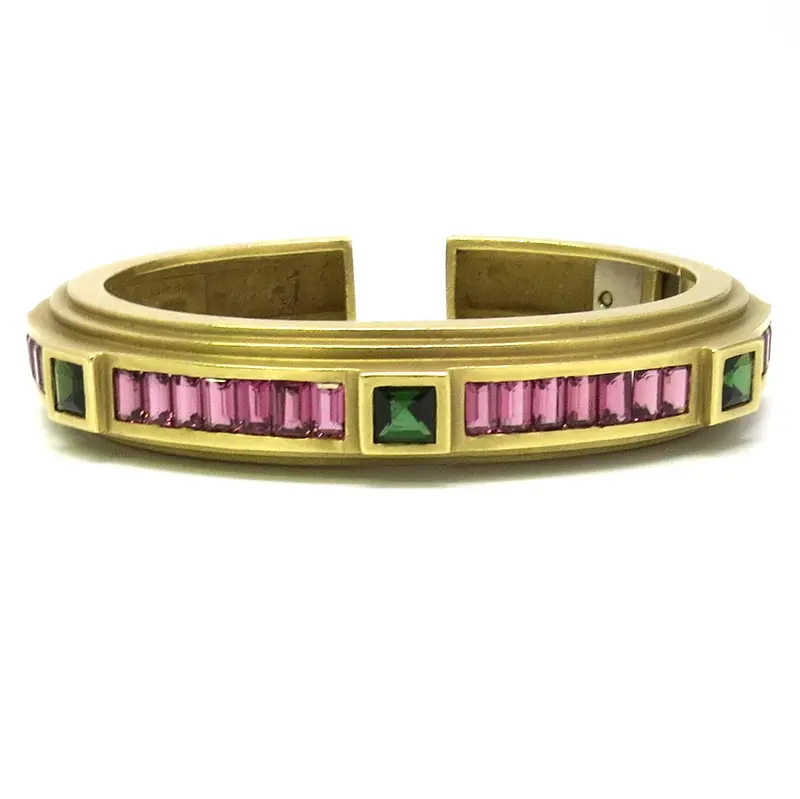 Kieselstein Cord Tourmaline Cuff Bracelet In 18K Gold With Pink And Green Stones 1