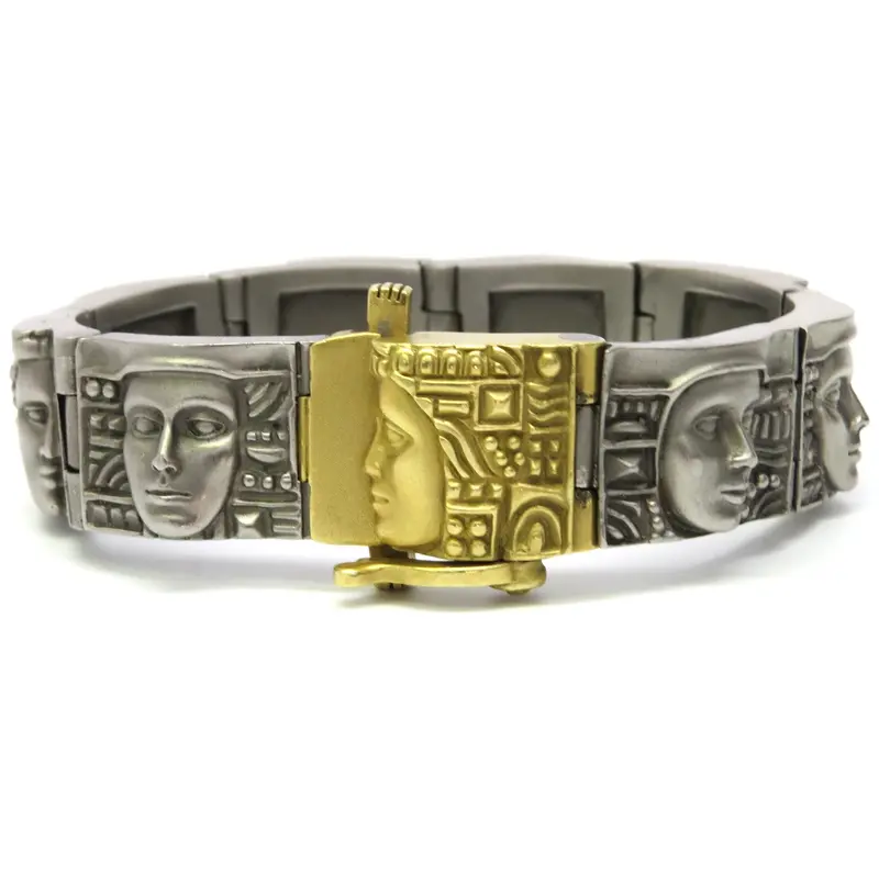 Kieselstein Cord Women Of The World Art Steel Gold Bracelet 1