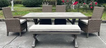 Laguna Heights Padded Outdoor Bench With Removable Cushion 1