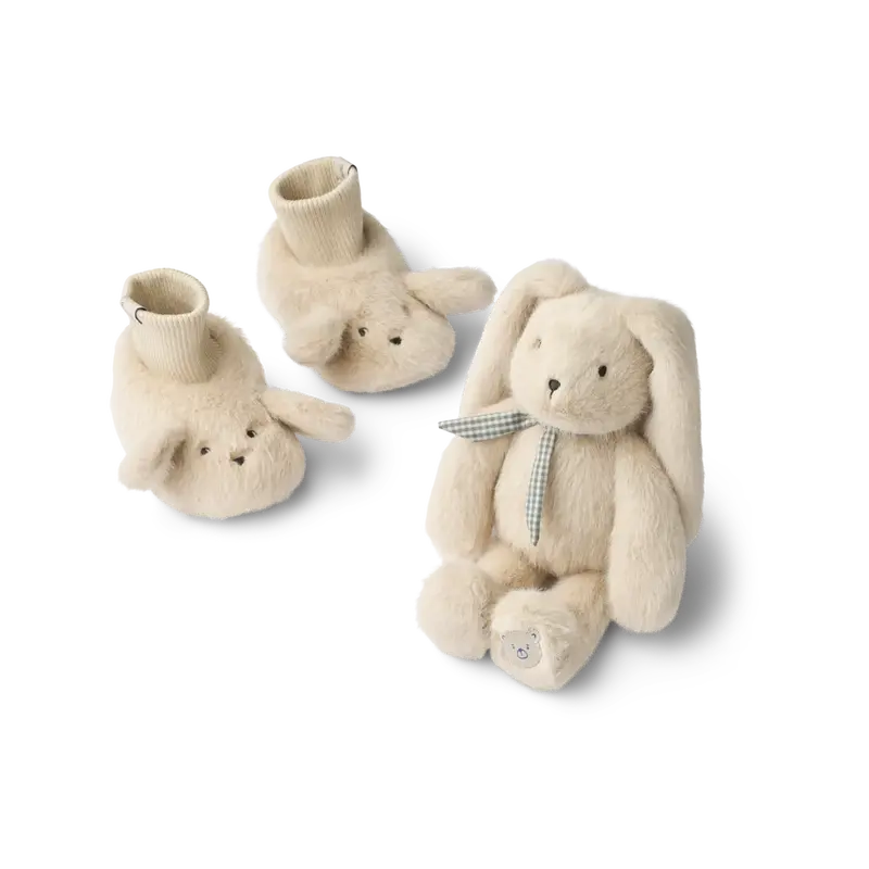 Liewood Basim Rabbit Plush Gift Set – Cuddly Newborn Toy Collection, Age 2 Months+ 1