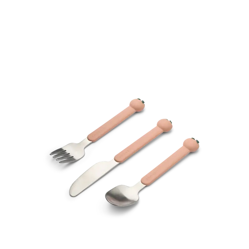 Liewood Tove Peach-Themed Cutlery Set For Age 3+ 1