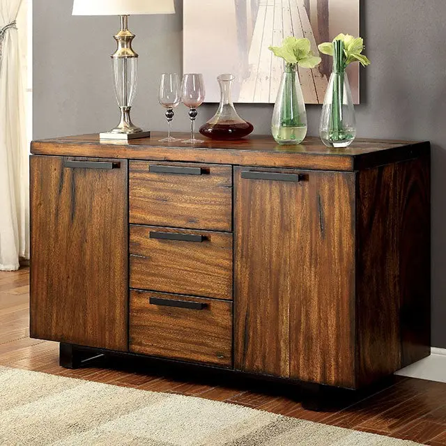 Maddison Serving Buffet – Multi-Functional Server With Cabinets And Open Shelving 1