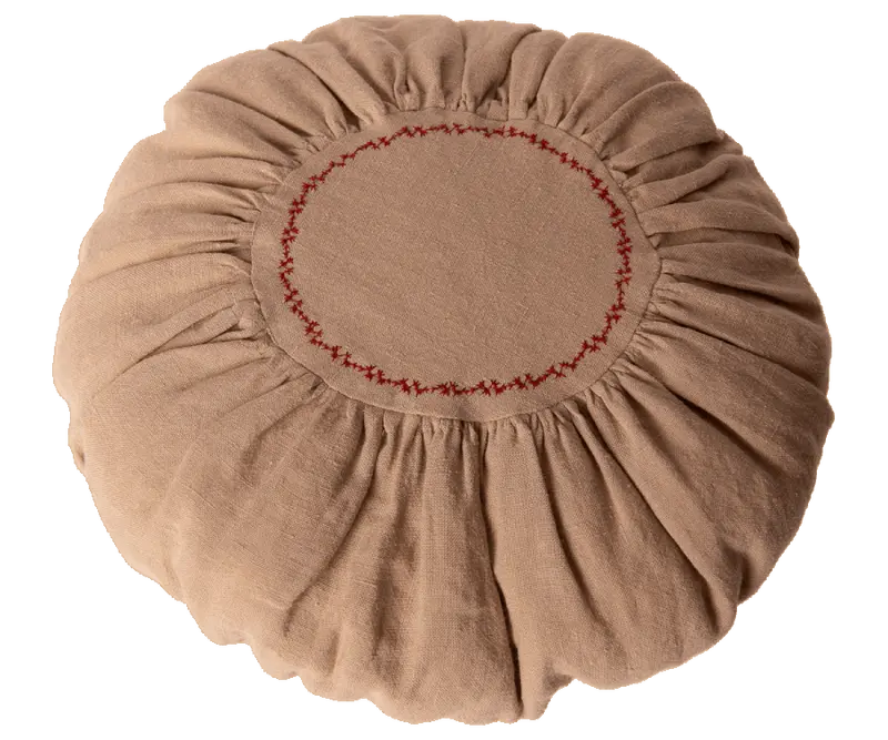 Maileg Sand-Tone Round Cushion – 25 Cm Diameter 1