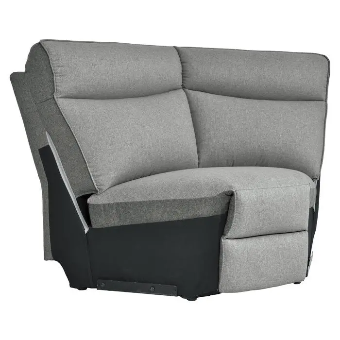 Maroni Dark Gray & Light Gray Corner Seat – Modular L-Shaped Accent Piece (Model 8259-Cr) 1