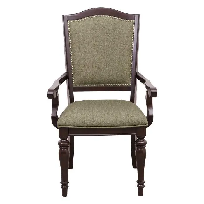 Marston Dark Cherry Upholstered Armchairs (Pair) 1