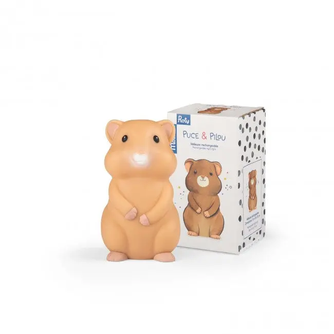 Moulin Roty Hamster-Shaped Night Light – Puce & Pilou Series 1