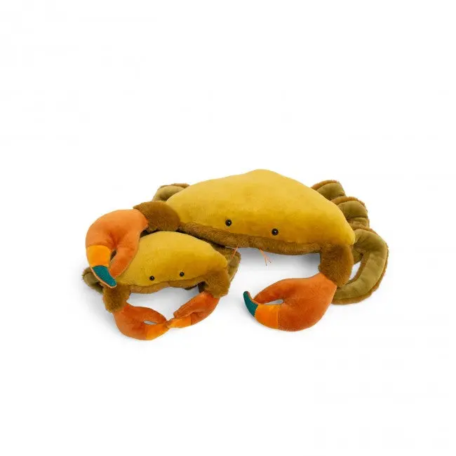 Moulin Roty Large Crab Plush Toy For Babies, Gentle Sensory Stuffed Animal 1