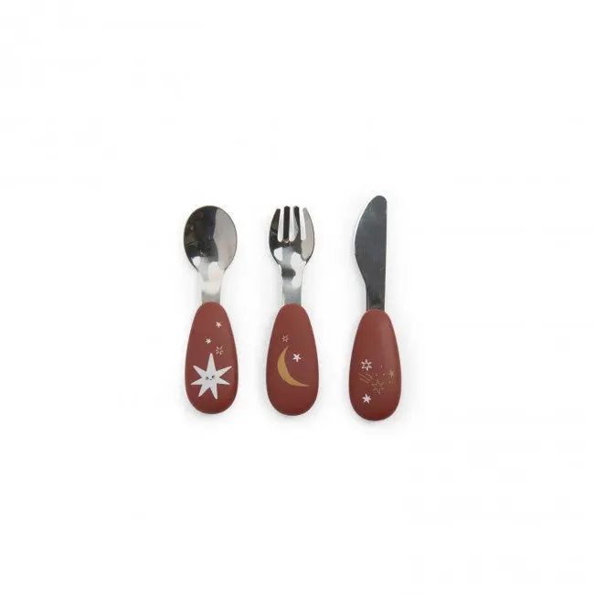 Moulin Roty Rain-Themed Starter Cutlery Set, Age 1+ 1