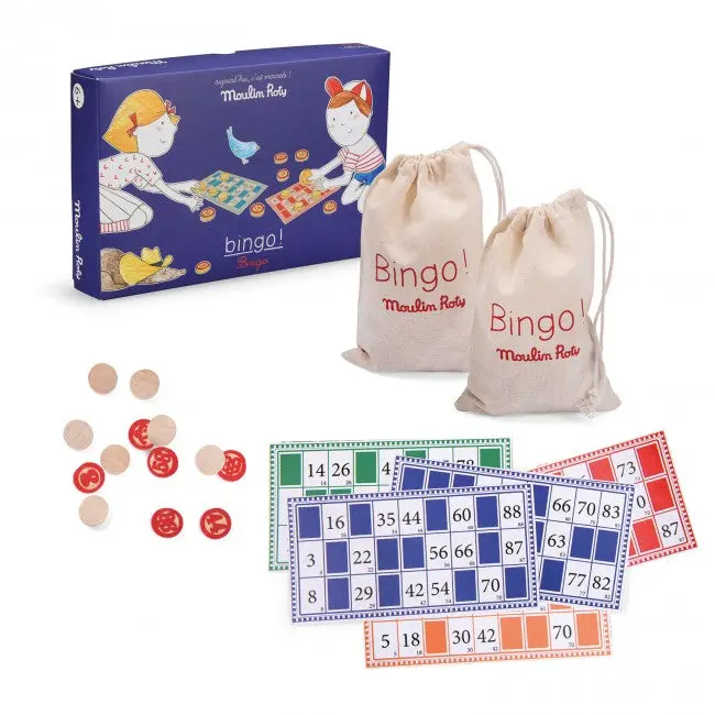 Moulin Roty Wooden Bingo Game – Aujourd'Hui C'Est Mercredi, Age 6+ 1