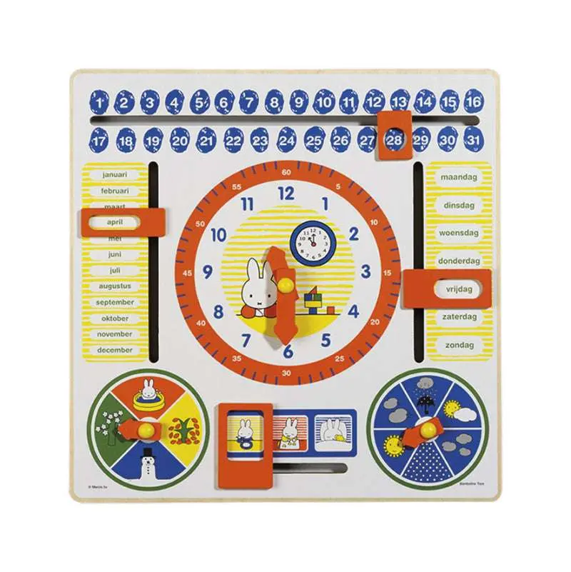 Nijntje Calendar Clock – Educational Wall Clock For Ages 3+ 1
