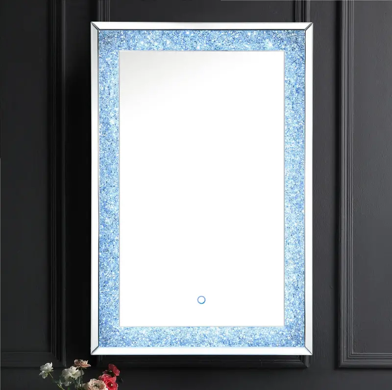 Noralie Led Wall Art With Mirrored Panels And Faux Diamond Embellishments 1