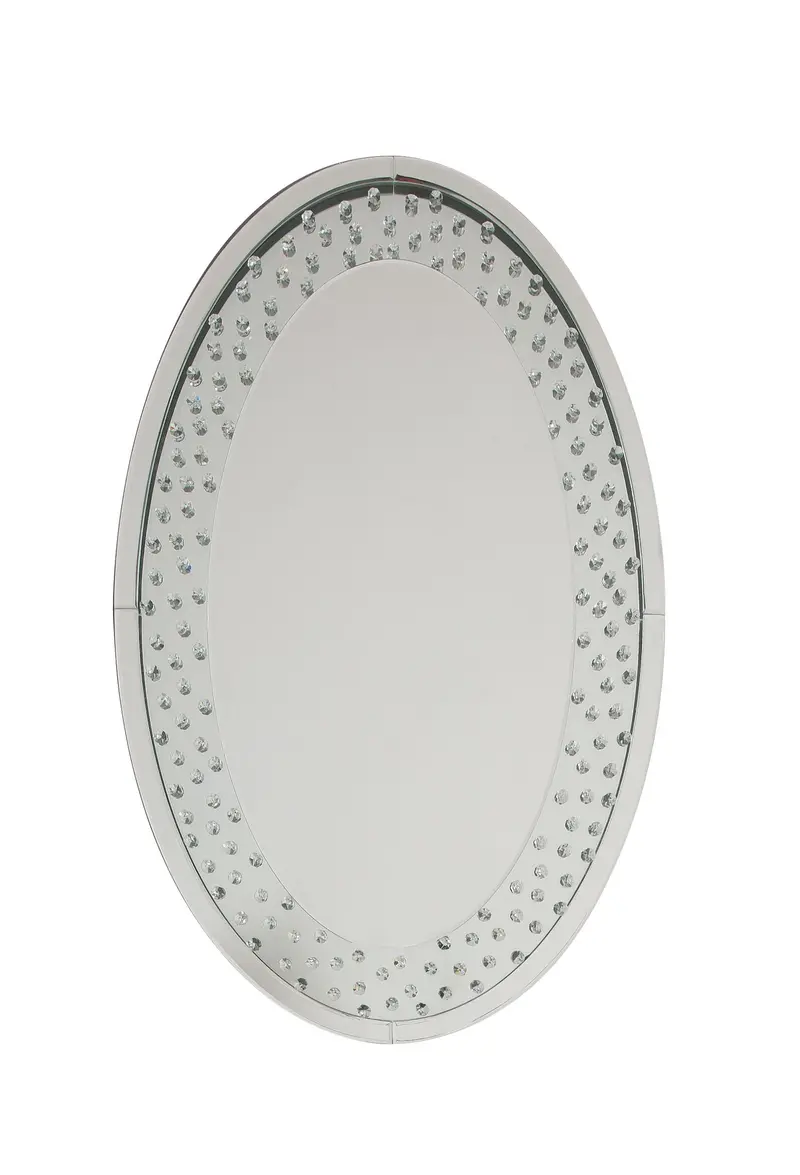Nysa Elegant Mirrored Wall Decor Featuring Faux Crystal Embellishments 1