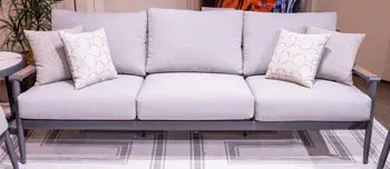 Ocean Beach Outdoor Sofa Featuring All-Weather Cushion Set 1