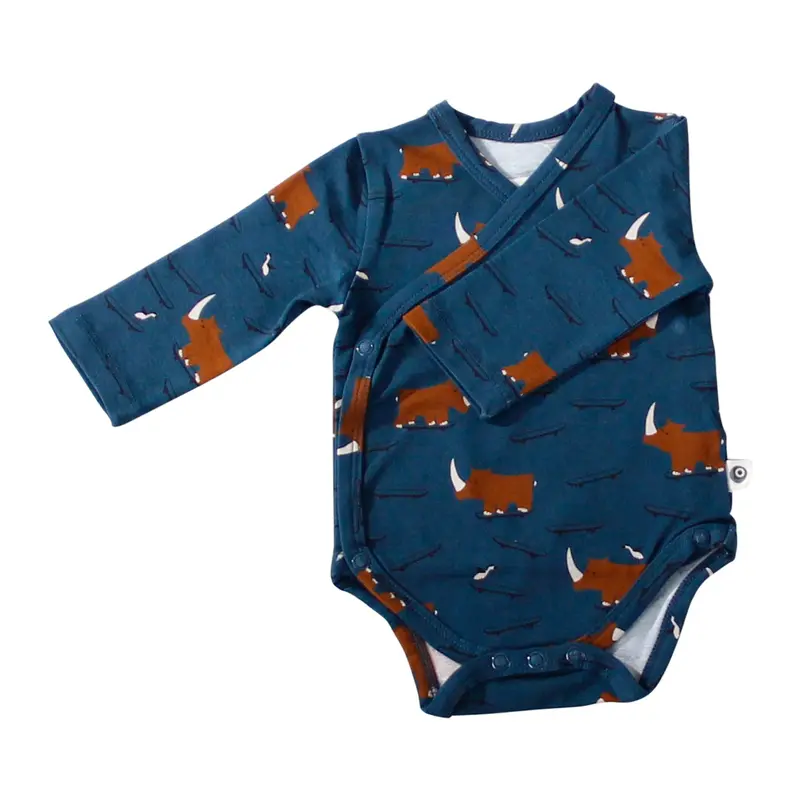 Onnolulu Rhino Kimono Romper – Easy-On Baby Outfit 1