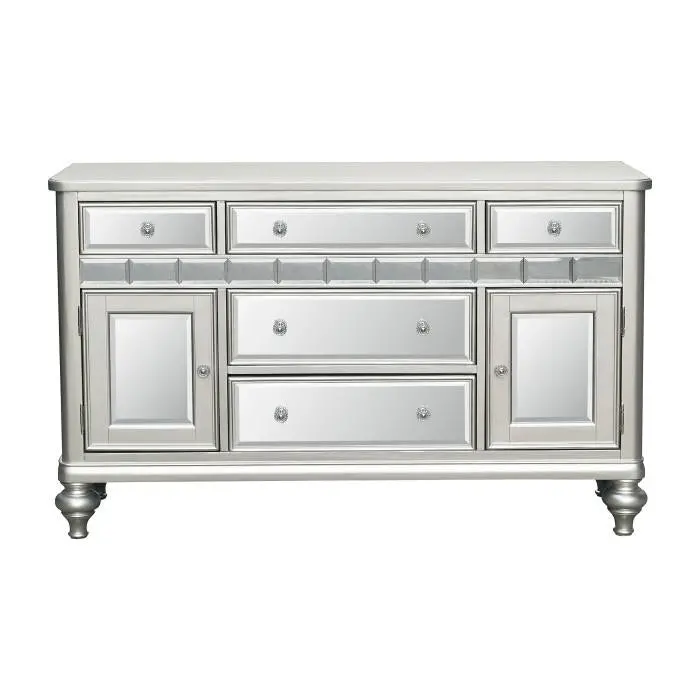 Orsina Silver Metallic Server With Storage (5477N-40) 1