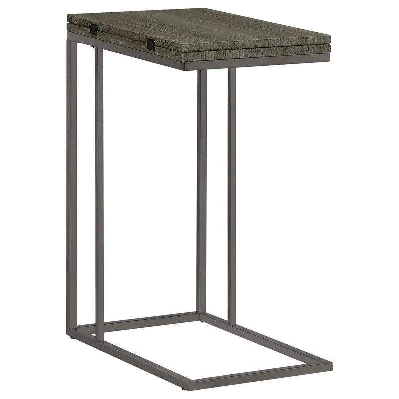 Pedro Minimalist Side Table With Solid Wood Top 1