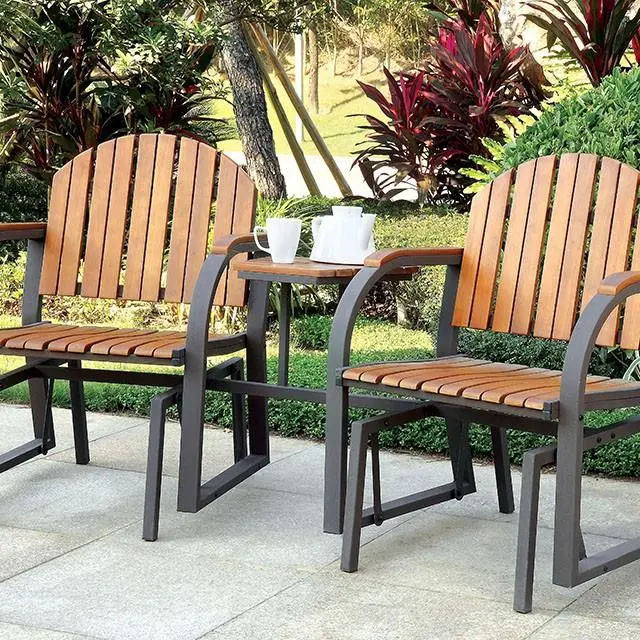 Perse Dark Gray And Oak Accent Rocking Chair 1