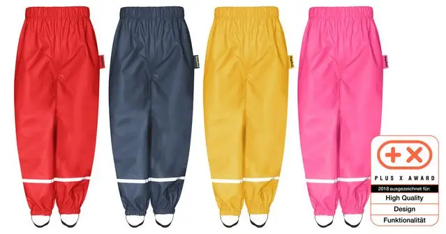Playshoes Fleece-Lined Yellow Rain Pants – Size 128