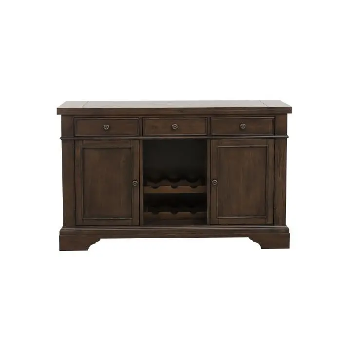 Reid Dark Cherry Buffet And Server – Transitional Dining Storage 1