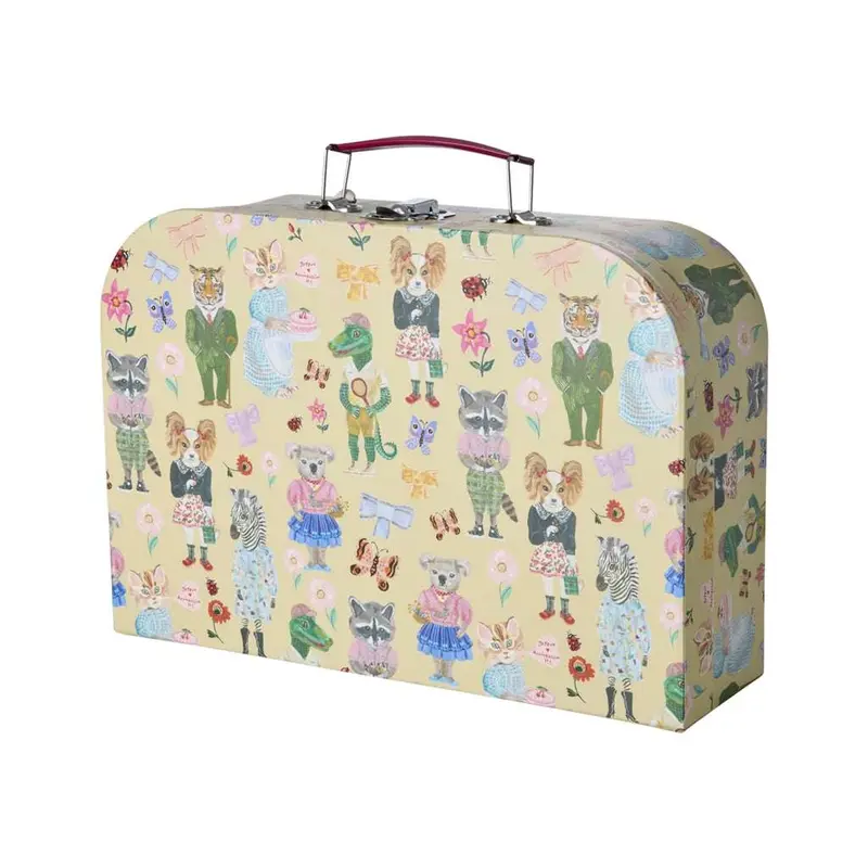 Rice Cream-Colored Cardboard Luggage Set – Nathalie Lété Print (3-Piece) 1