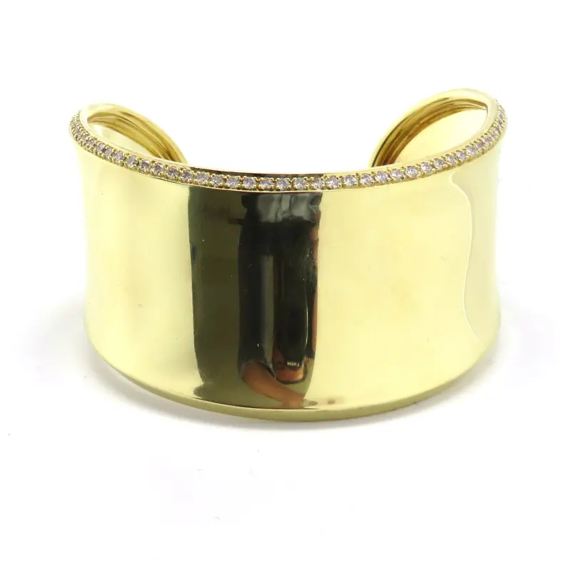 Robert Lee Morris 18K Gold Diamond-Embellished Cuff Bracelet 1