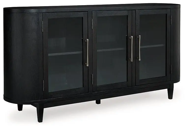 Rowanbeck Buffet Server With Glass Doors And Adjustable Shelves 1