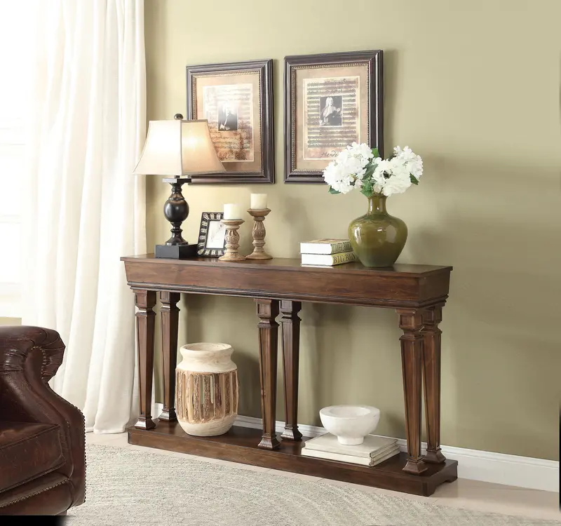 Rustic Oak Console Table For Entryway Or Living Room 1